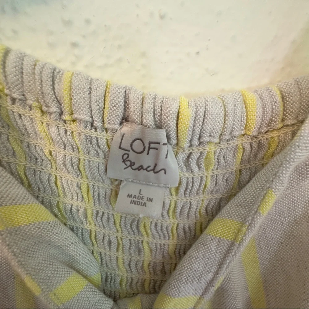 Loft Beach Linen Wide Leg Cropped Jumpsuit Beige
Yellow Boho Minimalist Sz L - Picture 5 of 16